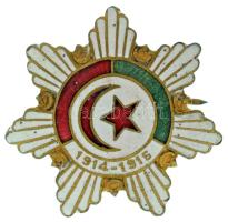 Oszmán Birodalom 1915. Zománcozott fém patrióta jelvény (30mm) T:XF Ottoman Empire 1915. Enamelled metal patriotic badge (30mm) C:XF