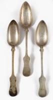3 db ezüst kanál dianás jelzéssel, TD mesterjeggyel, jelzett 202 g 22 cm