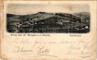 Jurski Vrh, Sveti Jurij ob Pesnici, Sankt Georgen a. d. Pössnitz; Süd-Ansicht / general view. Verlag G. Gaube (Rb)