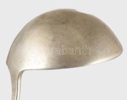 Antik ezüst tejmerő kanál Pest, 1860. 13 latos finomságjelzéssel, CsP. mesterjeggyel, jelzett 111 g ...