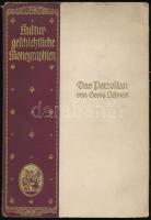 Lehnert, Georg: Das Porzellan. Sammlung Illustrierter Monographien 6. Bielefeld-Leipzig, 1902, Velhagen &amp; Klasing, 152 p. + 11 (színes) t. Szövegközti és egészoldalas képekkel illusztrálva. Német nyelven. Kiadói aranyozott egészvászon-kötés, kissé viseltes, a könyvtesttől elváló borítóval, részben szétváló fűzéssel.