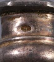 12 darabos, hat személyes ezüst nyelű villa és kés készlet, nagy méret 22-27 cm, Nagyon szép egészbő...