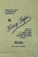 cca 1930 Kerta, Kócsy Lajos vegyeskereskedő reklámos papírtasakjai, 5 db, különféle színekben, válto...