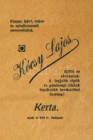 cca 1930 Kerta, Kócsy Lajos vegyeskereskedő reklámos papírtasakjai, 6 db, különféle színekben és mér...