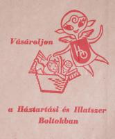 Háztartási és Illatszer Boltok retró reklámos papírzacskók, 6 db, 37x16 cm