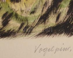 Prihoda István (1891-1956), C. Vogel pinx: Engedjétek hozzám... (Jézus gyerekekkel). Színezett rézka...