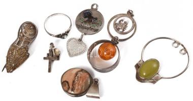 Vegyes ezüst (Ag) ékszer tétel, bruttó cca 22g