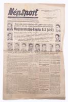 1953 Magyarország: Anglia 6:3. A legendás meccsről tudósító Népsport 1953. nov. 26., IX. évf. 236. s...
