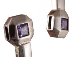 Ezüst (Ag) karperec, jelzett, kővel, bruttó 10,2g