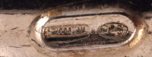 Ezüst (Ag) karperec, jelzett, kővel, bruttó 10,2g