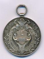 1895. "Vas Vármegyei Sport-Egylet 1893. / Szombathely 1895. V/12 Megnyitó v. I." jelzett Ag sport emlékérem (28,93g/0.800/39mm) T:XF, patina