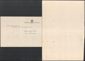 cca 1921-1943 Postatiszt hivatali iratai, közte kinevezési okmányokkal, az aláírások között államtit...
