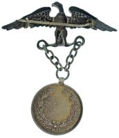 1896. "Kerékpár Egylet 1896. Budapest" jelzés nélküli Ag emlékérem (24,63g/77x68mm) T:XF p...