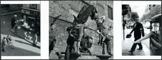 cca 1950 Doisneau, Robert (1912-1994) francia fotóriporter és fotóművész felvételei, 3 db modern nagyítás, jelzés nélkül, 15x21 cm és 15x10 cm