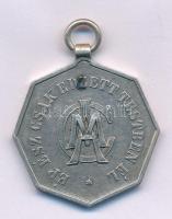 1887. "Magyar Athletikai Club - Verseny díj I. Müller Dav. 1887. máj. 19. / Ép ész csak edzett testben él" jelzés nélküli Ag emlékérem (17,26g/34mm) T:XF, kis patina