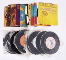 25 darab kisalakos zenei bakelit lemez, érdekességekkel.