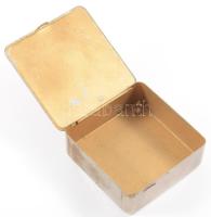 Art deco lemez doboz, 8x8 cm