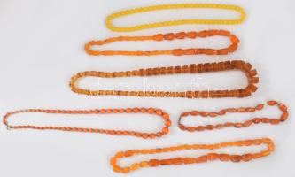 Zacskónyi borostyán utánzat nyaklánc