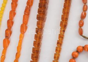 Zacskónyi borostyán utánzat nyaklánc