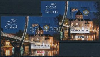 2025 Szolnok fogazott és vágott blokk azonos sorszámmal / with same number