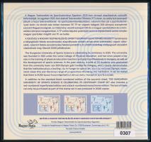 2025 Testnevelési Egyetem bélyegszet benne fogazott, vágott és feketenyomat blokk / Sports Universit...