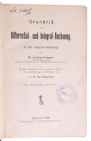 Kiepert, Ludwig: Grundriss der Differential- und Integral-Rechnung. I-II. Teil. [2 kötet.] Hannover,...