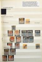 Ausztria Lombard Velence kis speciál gyűjtemény / small specialised collection on stockcard pages