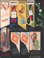 kb 1930 9 db francia könyvjelző art deco reklámgrafikákkal