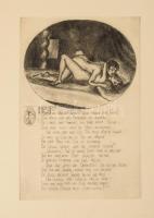 [Erotikus grafika kiadvány] Die wollustigen Sonette des göttlichen Aretino 16 original radierungen v...