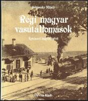 Kubinszky Mihály: Régi magyar vasútállomások. Építészeti hagyományok. Bp., 1983, Corvina. Fekete-fehér képekkel illusztrálva. Kiadói kartonált papírkötés, kissé vetemedett borítóval.