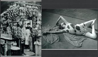 cca 1932 Brassai (eredetileg Halász Gyula) (1899-1984) magyar - francia fotóművész felvételei, 2 db modern nagyítás, jelzés nélkül, 21x15 cm