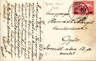 1933 "JOSEF CARL" DGT-HILDEGARDE típusú lapátkerekes gőzhajó / Hungarian paddlewheeler pas...