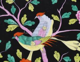 Herendi Siang noir mintás dísztányér. Kézzel festett, jelzett, hibátlan d 26 cm