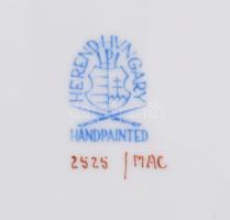 Herendi Siang noir mintás dísztányér. Kézzel festett, jelzett, hibátlan d 26 cm