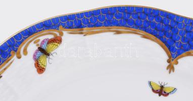 Herendi Rotschild mintás dísztányér. Kézzel festett, jelzett, hibátlan d 26 cm