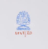 Herendi Zova mintás dísztányér. Kézzel festett, jelzett, hibátlan d 28 cm