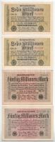 Német Birodalom / Weimari Köztársaság 1923. 10.000.000M (2x) sorszámkövetők "055925-055926" + 50.000.000M (2x) T:AU-F German Empire / Weimar Republic 1923. 10.000.000 Mark (2x) consecutive serials + 50.000.000 Mark (2x) C:AU-F