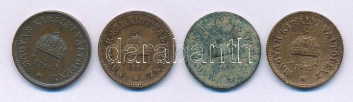 1893KB-1914KB (4xklf) 2f bronz T:XF-F egyik erősen patinás Adamo K2