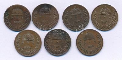 1926BP-1939BP (7xklf) 1f bronz T:XF-VF Adamo P1