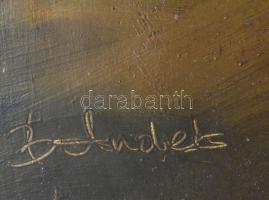 Olvashatatlan jelzéssel: Tanya. Olaj, farost, jelzett. 39x51 cm