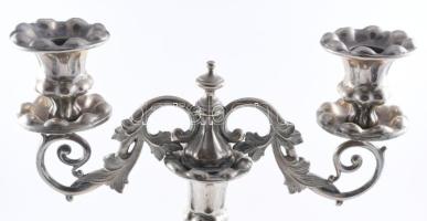 Kétrészes kétágú gyertyatartó, 26x33 cm