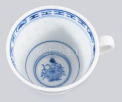 Kínai rizsszemes 6 darab csésze alátéttel, d: 12 cm