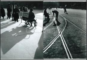 cca 1933 Kinszki Imre (1901-1945) budapesti fotóművész felvételei, 2 db modern nagyítás, jelzés nélkül, 21x15 cm