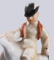 Herendi Ludas Matyi, jelzett, hibátlan, 9x8 cm