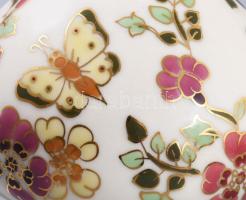 Zsolnay pillangó mintás váza. Jelzett, hibátlan, m: 15 cm