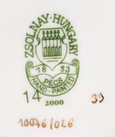 Zsolnay pillangó mintás váza. Jelzett, hibátlan, m: 15 cm