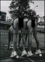 cca 1990 "A labdaszedők vizsgáznak", 1 db modern nagyítás, jelzés nélkül, 21x15 cm