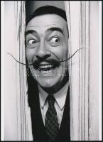 cca 1950 Dali, Salvador (1904-1989) katalán - spanyol szürrealista festőművész portréja, 1 db modern nagyítás, jelzés nélkül, 21x15 cm