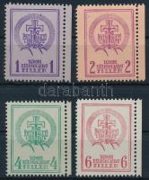 1938 Soproni tábori küldöncjárat I. kiadás ívszéli sorozat (69.000) / Sopron courier post stamp I. issue complete margin set