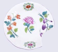 Herendi Eton mintás kávés készlet 10 darabja, közte 1 alátét és egy csésze sérült, rózsán lepattanás...